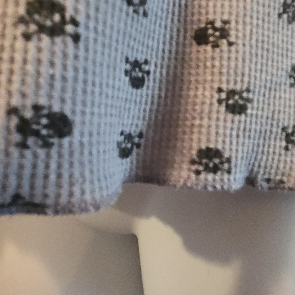 ALLOY Gray Long Sleeve thermsl Skull Top JR SzM - Picture 4 of 6